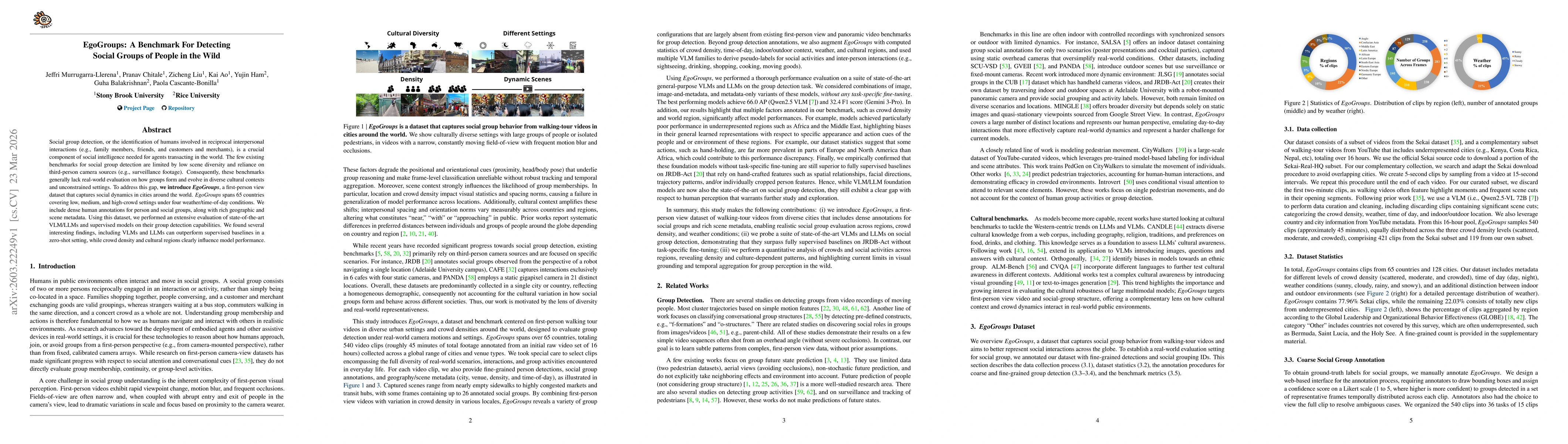 Thumbnail for EgoGroups: A Benchmark For Detecting Social Groups of People in the Wild
