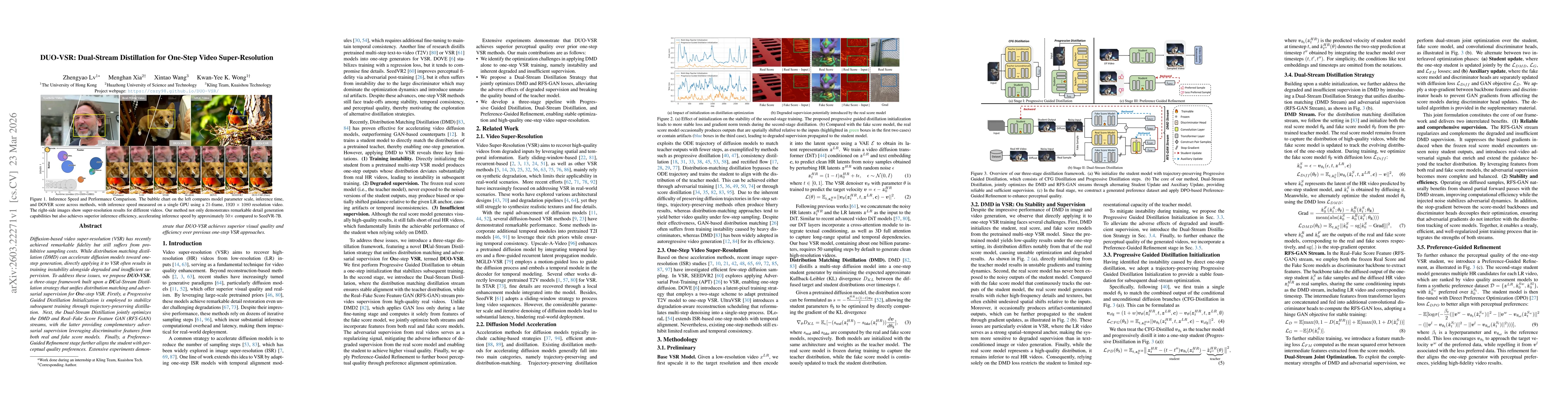 Thumbnail for DUO-VSR: Dual-Stream Distillation for One-Step Video Super-Resolution