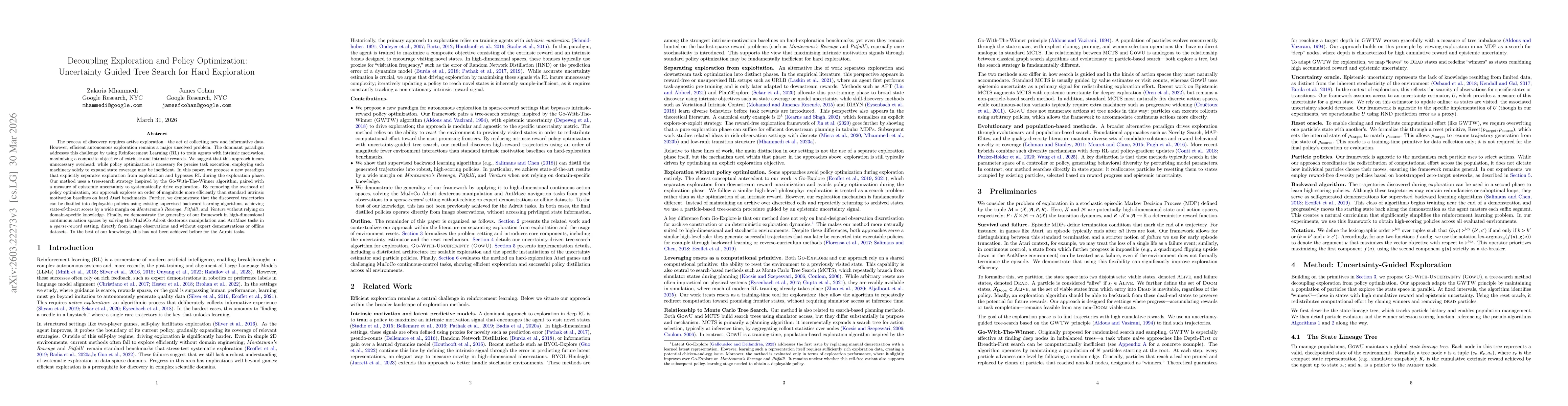 Thumbnail for Decoupling Exploration and Policy Optimization: Uncertainty Guided Tree Search for Hard Exploration