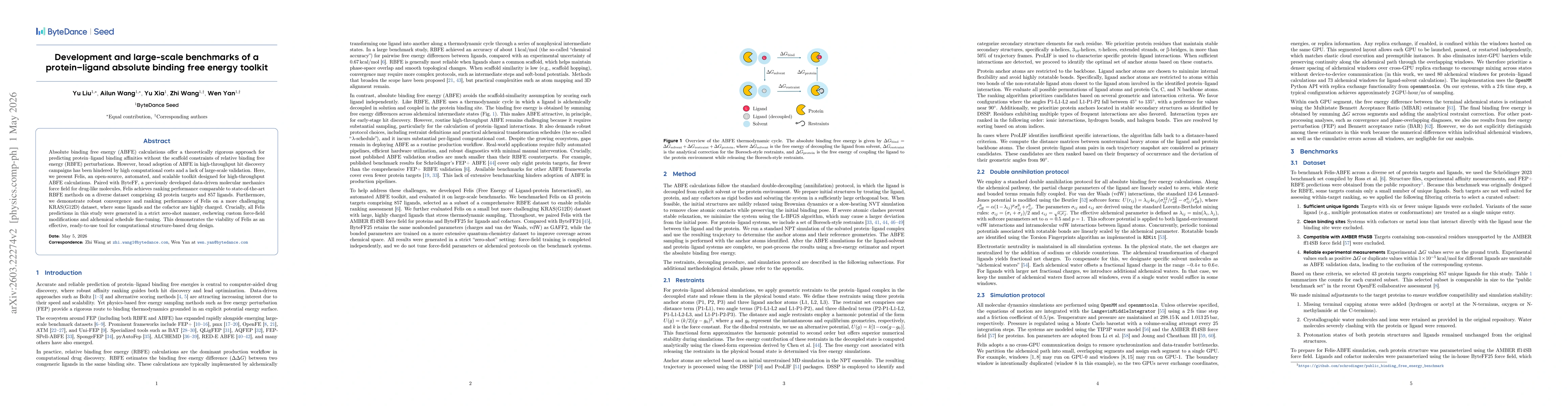 Thumbnail for Development and large-scale benchmarks of a protein-ligand absolute binding free energy toolkit
