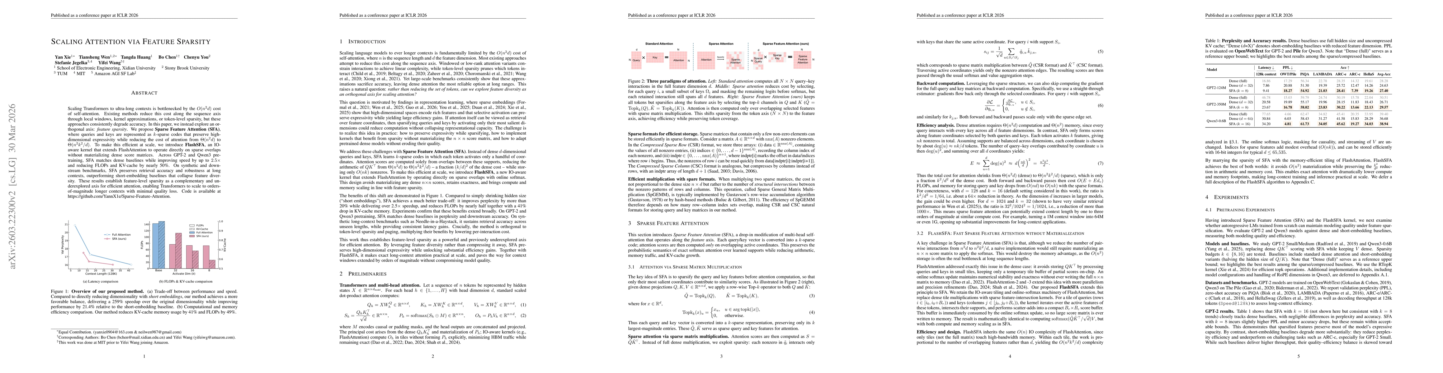 Thumbnail for Scaling Attention via Feature Sparsity