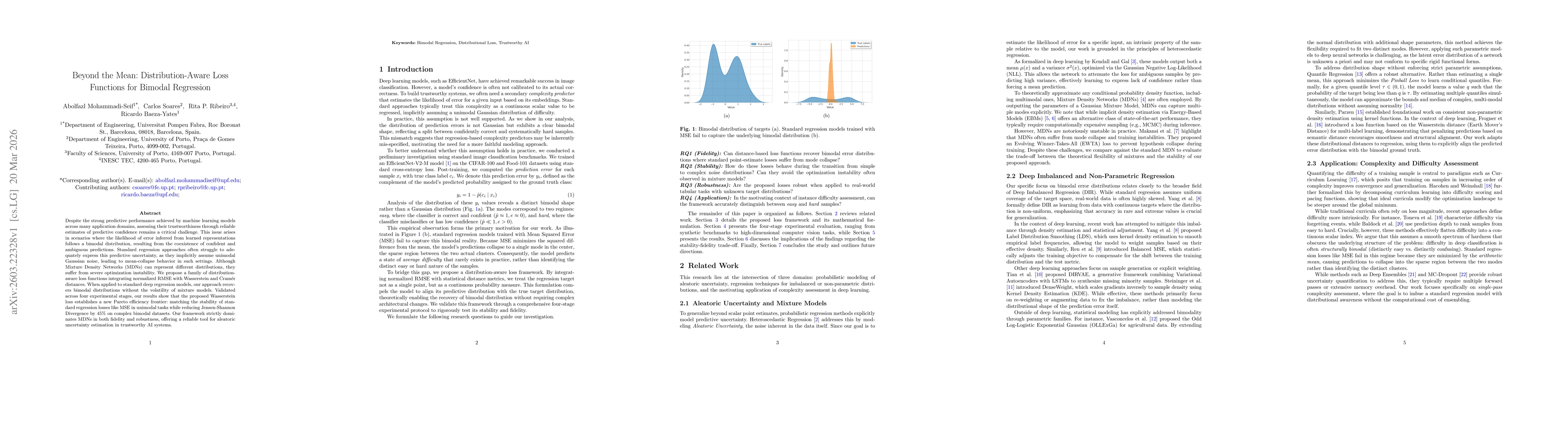 Thumbnail for Beyond the Mean: Distribution-Aware Loss Functions for Bimodal Regression