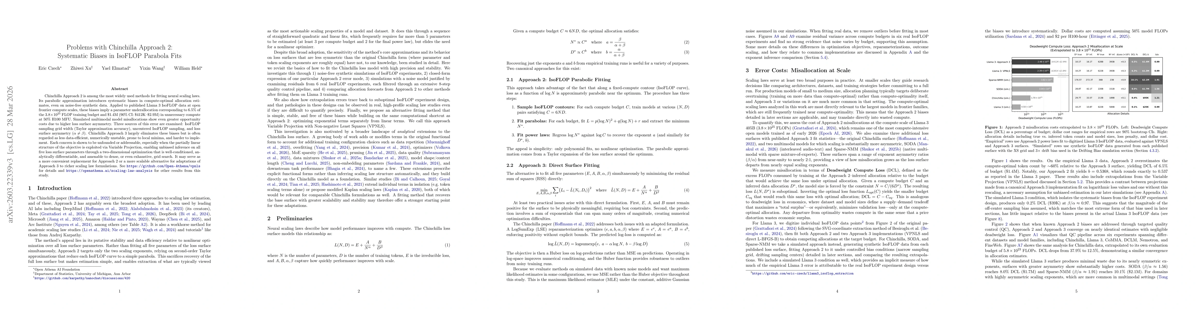 Thumbnail for Problems with Chinchilla Approach 2: Systematic Biases in IsoFLOP Parabola Fits
