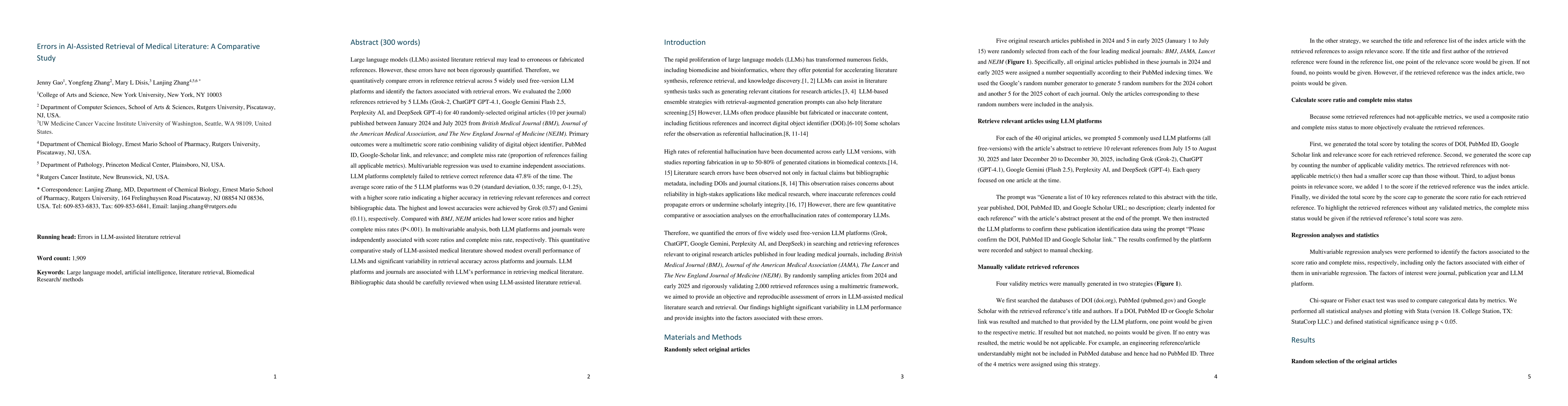 Thumbnail for Errors in AI-Assisted Retrieval of Medical Literature: A Comparative Study