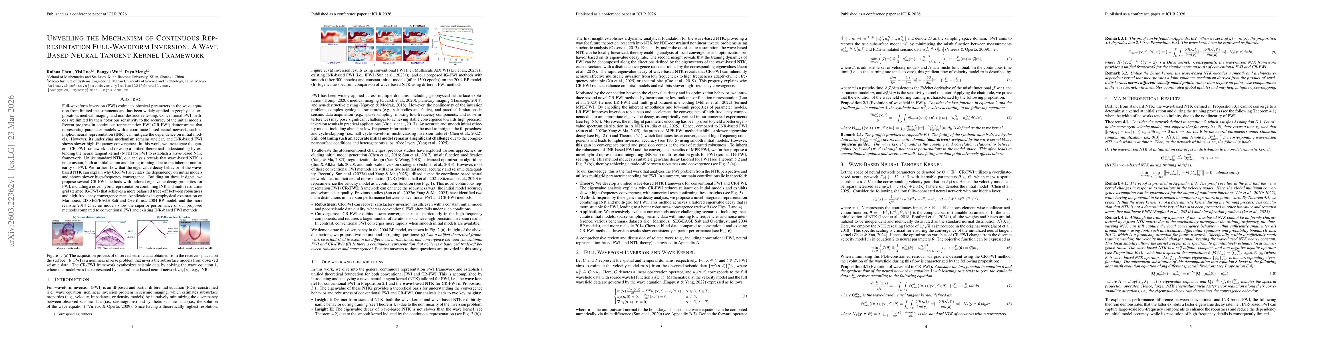 Thumbnail for Unveiling the Mechanism of Continuous Representation Full-Waveform Inversion: A Wave Based Neural Tangent Kernel Framework