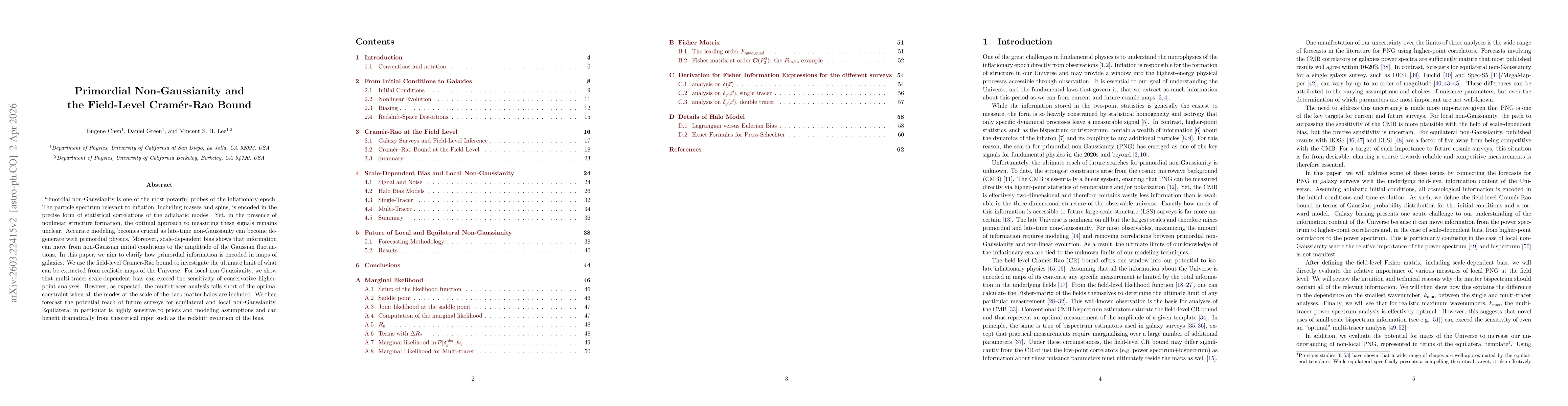 Thumbnail for Primordial Non-Gaussianity and the Field-Level Cramer-Rao Bound