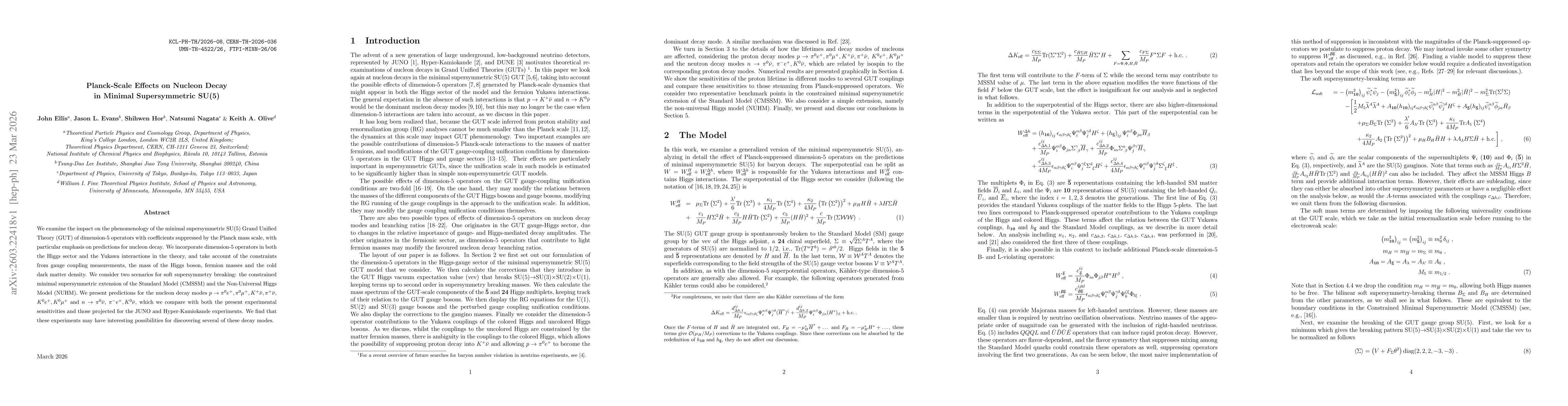 Thumbnail for Planck-Scale Effects on Nucleon Decay in Minimal Supersymmetric SU(5)
