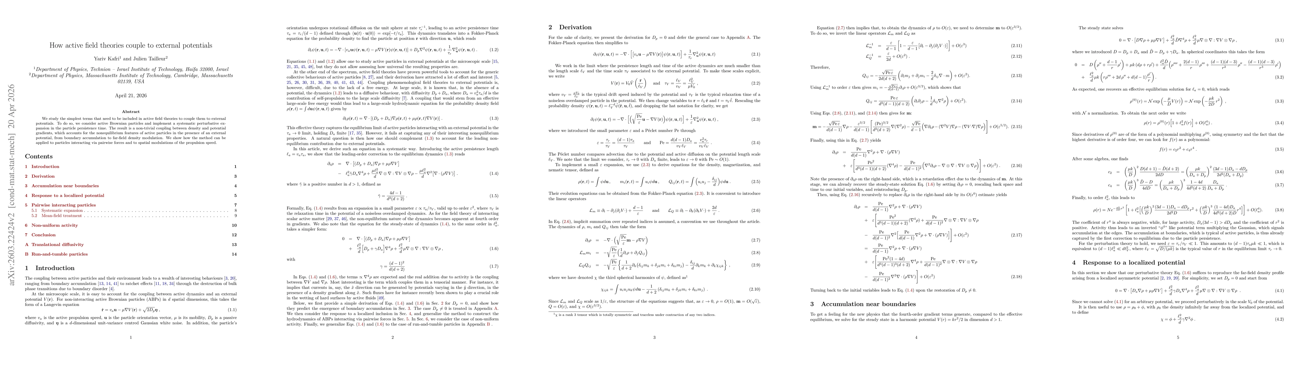 Thumbnail for How active field theories couple to external potentials
