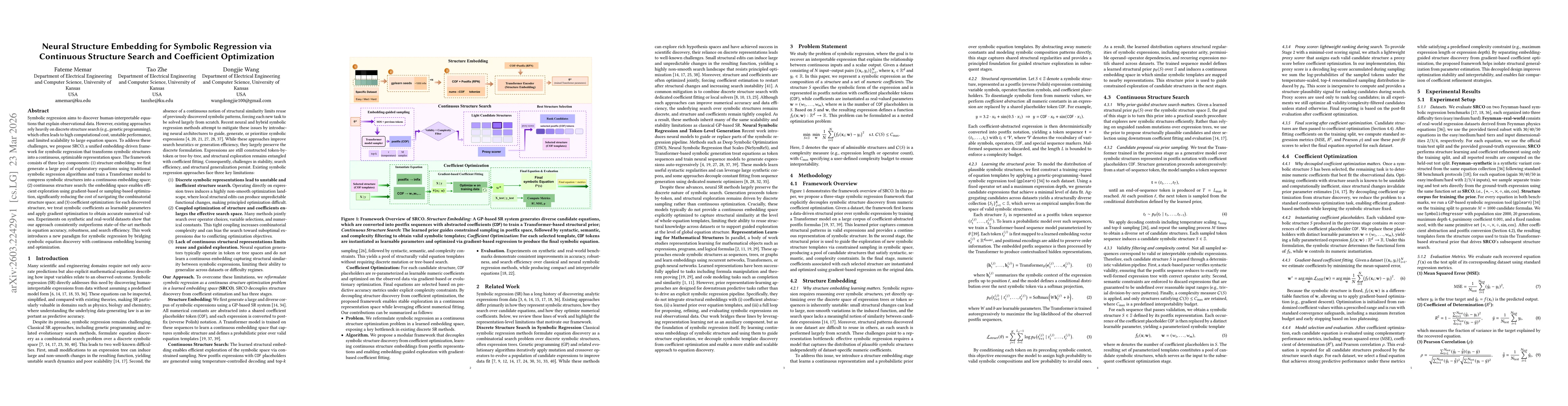 Thumbnail for Neural Structure Embedding for Symbolic Regression via Continuous Structure Search and Coefficient Optimization