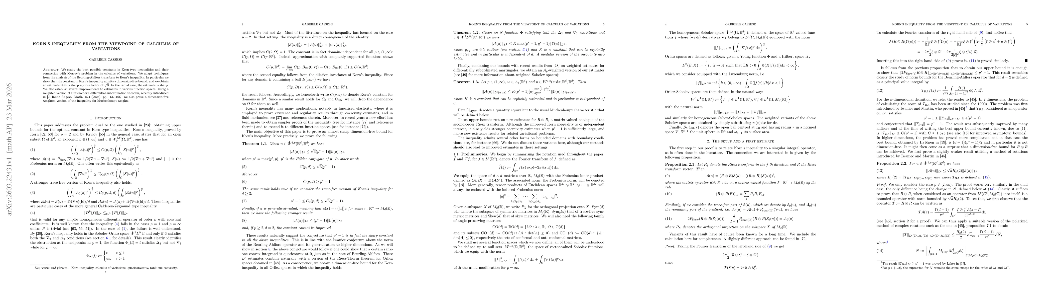 Thumbnail for Korn's inequality from the viewpoint of calculus of variations
