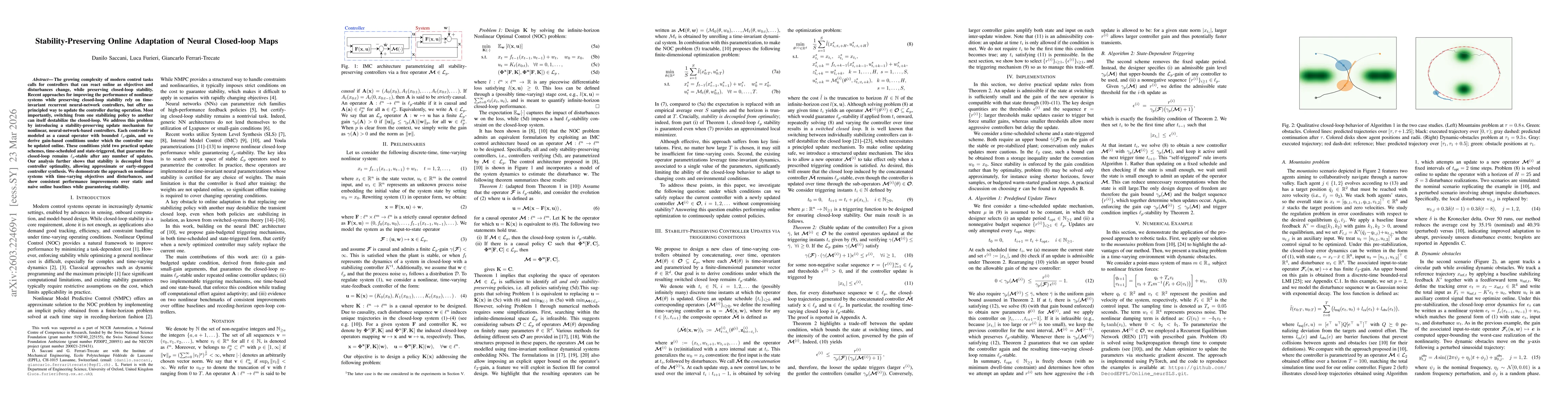 Thumbnail for Stability-Preserving Online Adaptation of Neural Closed-loop Maps