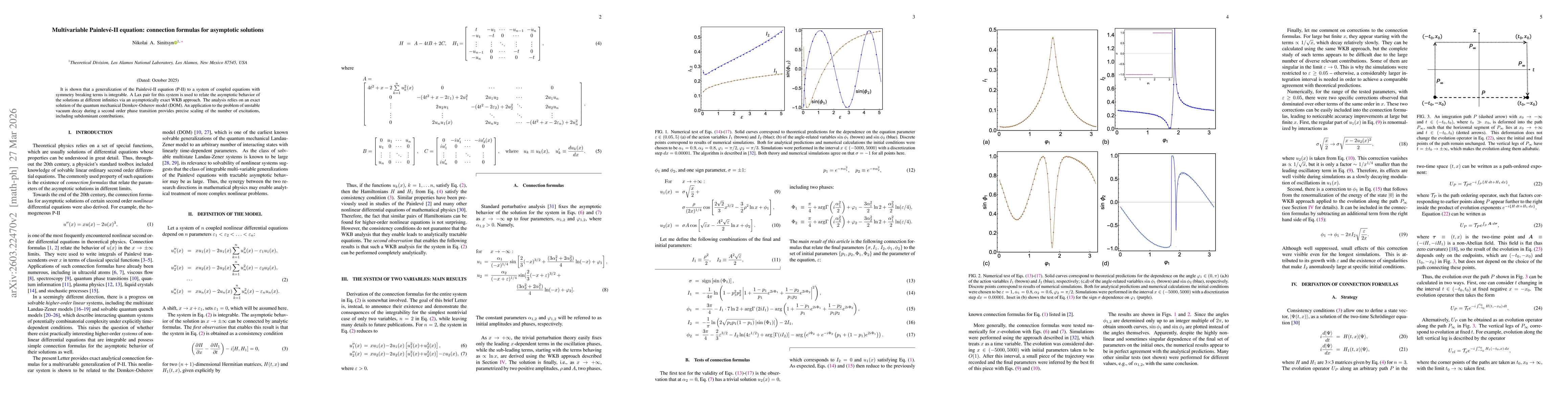 Thumbnail for Multivariable Painleve'-II equation: connection formulas for asymptotic solutions