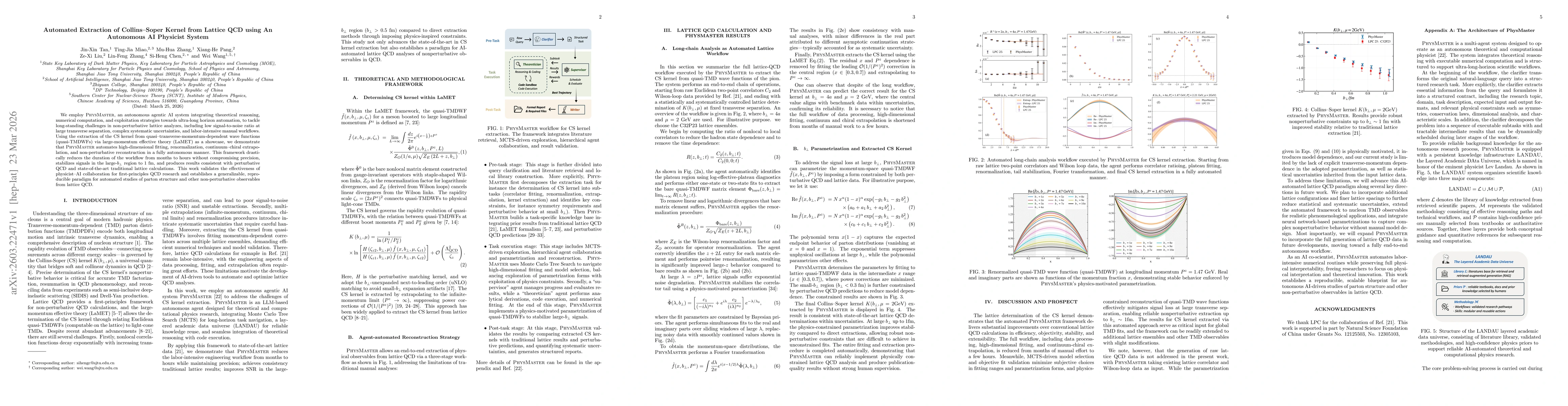 Thumbnail for Automated Extraction of Collins-Soper Kernel from Lattice QCD using An Autonomous AI Physicist System