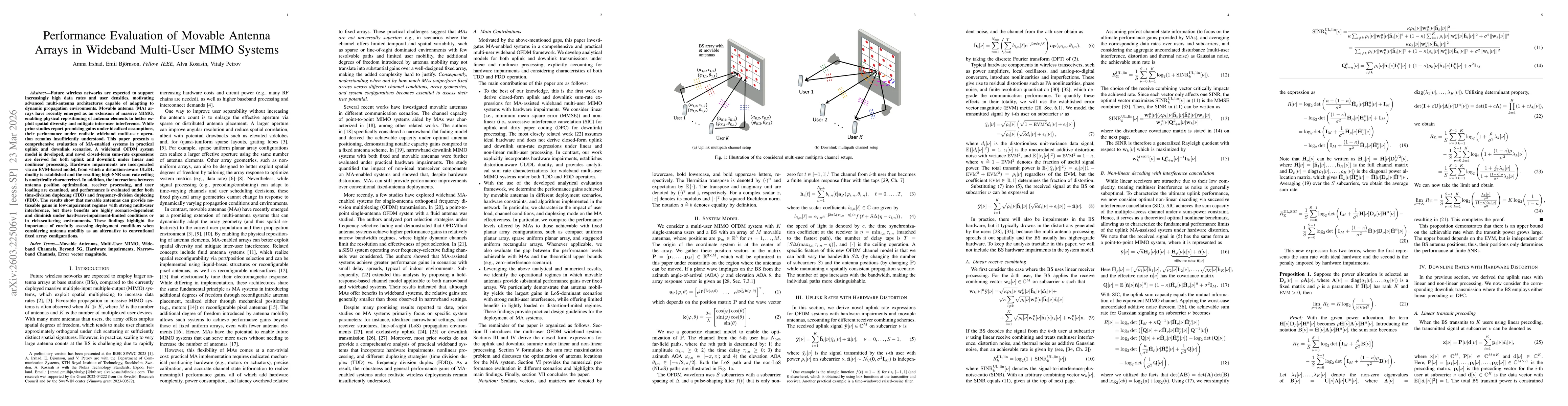Thumbnail for Performance Evaluation of Movable Antenna Arrays in Wideband Multi-User MIMO Systems
