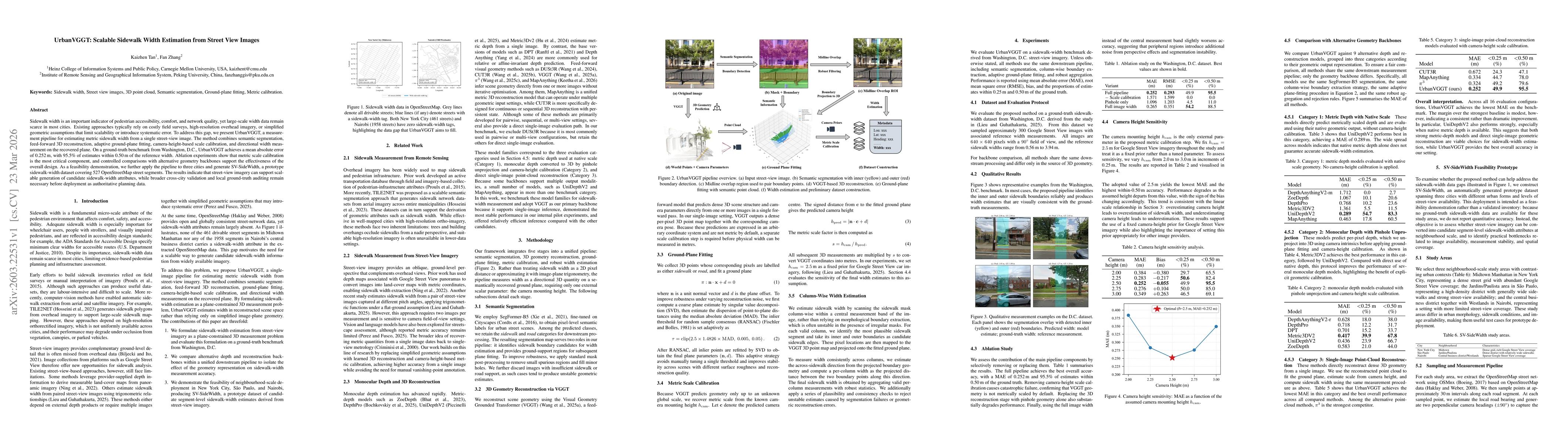 Thumbnail for UrbanVGGT: Scalable Sidewalk Width Estimation from Street View Images