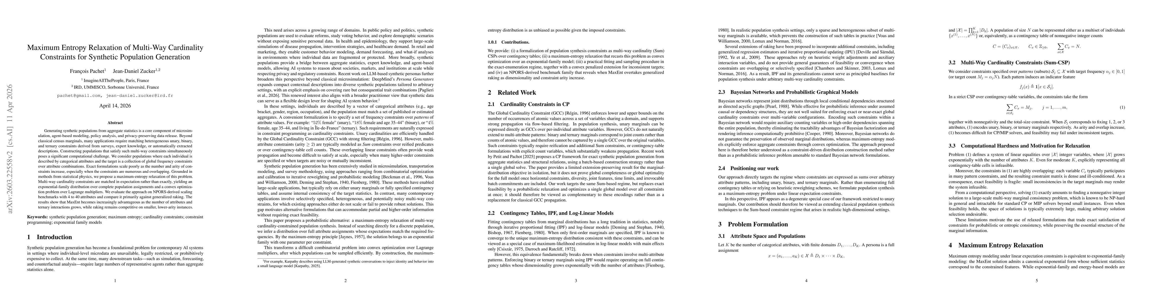 Thumbnail for Maximum Entropy Relaxation of Multi-Way Cardinality Constraints for Synthetic Population Generation