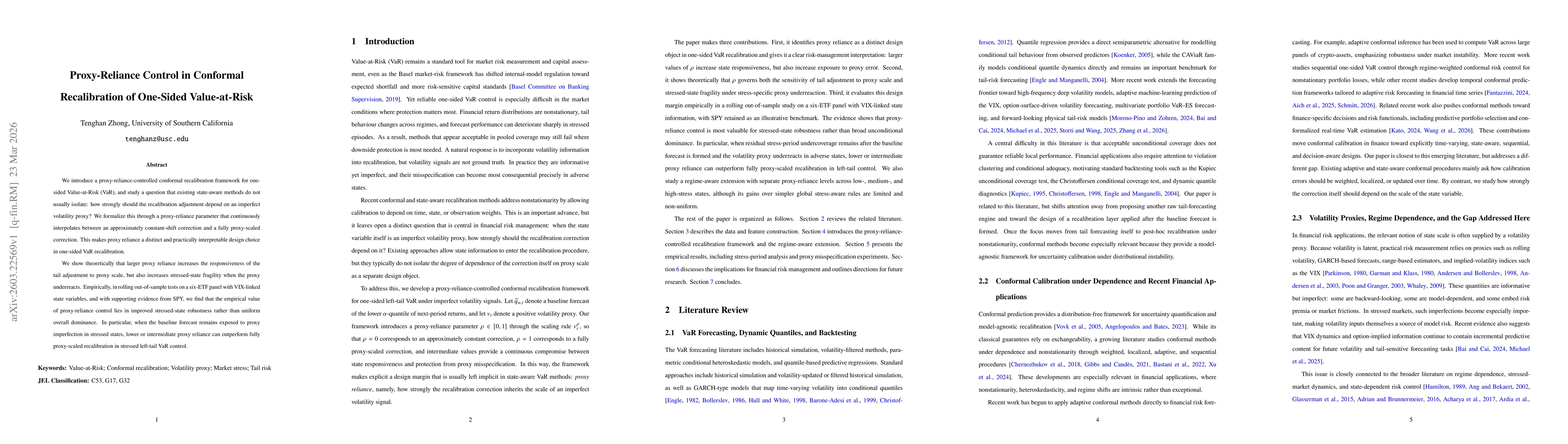 Thumbnail for Proxy-Reliance Control in Conformal Recalibration of One-Sided Value-at-Risk