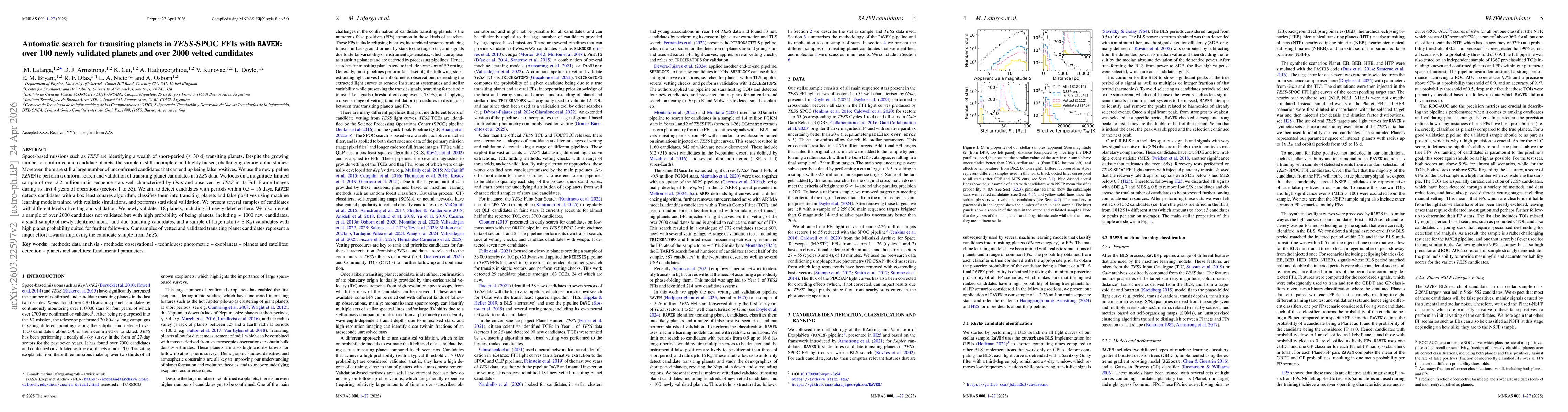 Thumbnail for Automatic search for transiting planets in TESS-SPOC FFIs with RAVEN: over 100 newly validated planets and over 2000 vetted candidates