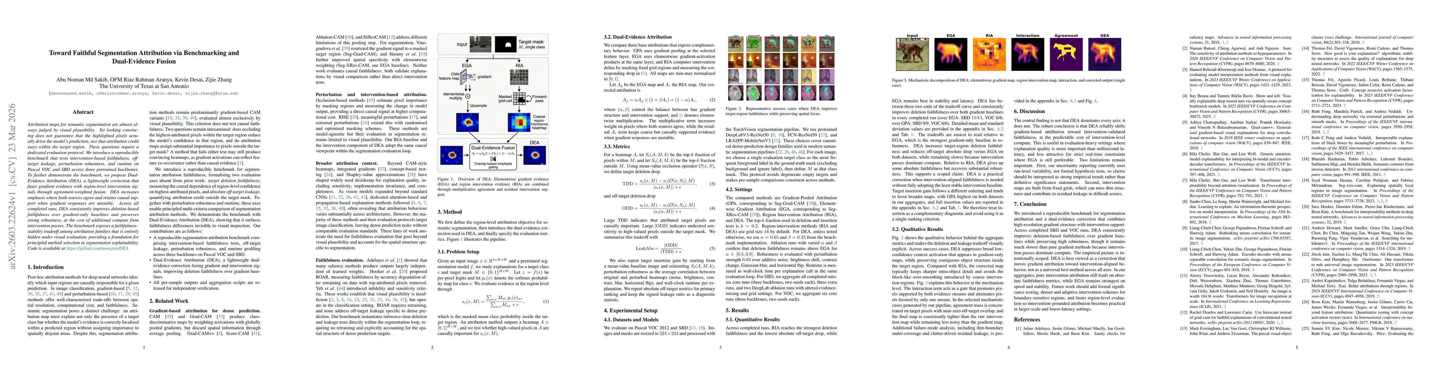Thumbnail for Toward Faithful Segmentation Attribution via Benchmarking and Dual-Evidence Fusion