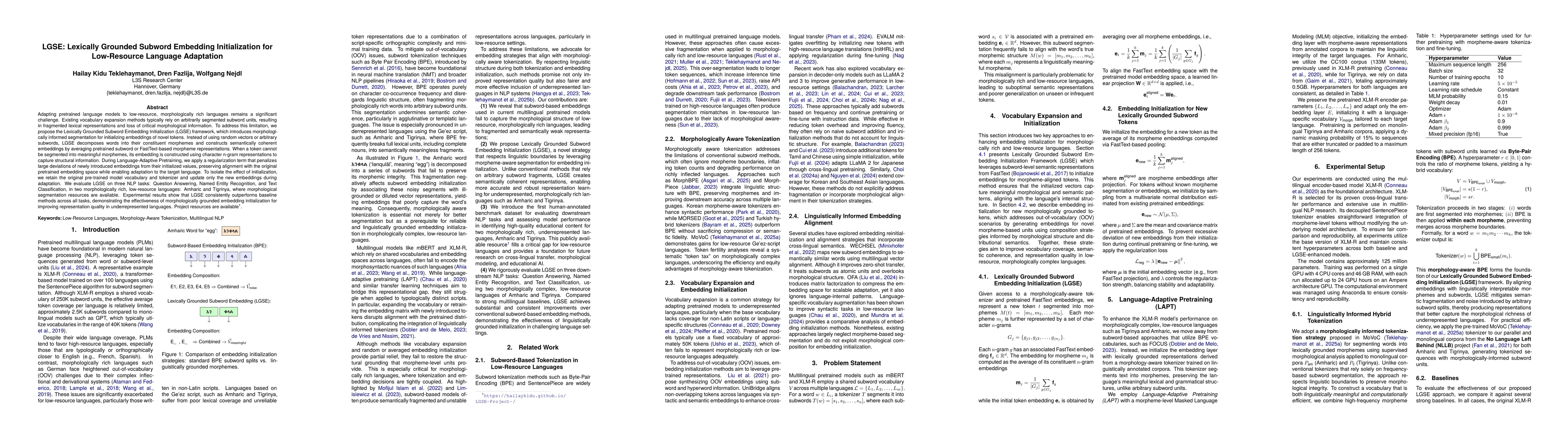 Thumbnail for LGSE: Lexically Grounded Subword Embedding Initialization for Low-Resource Language Adaptation