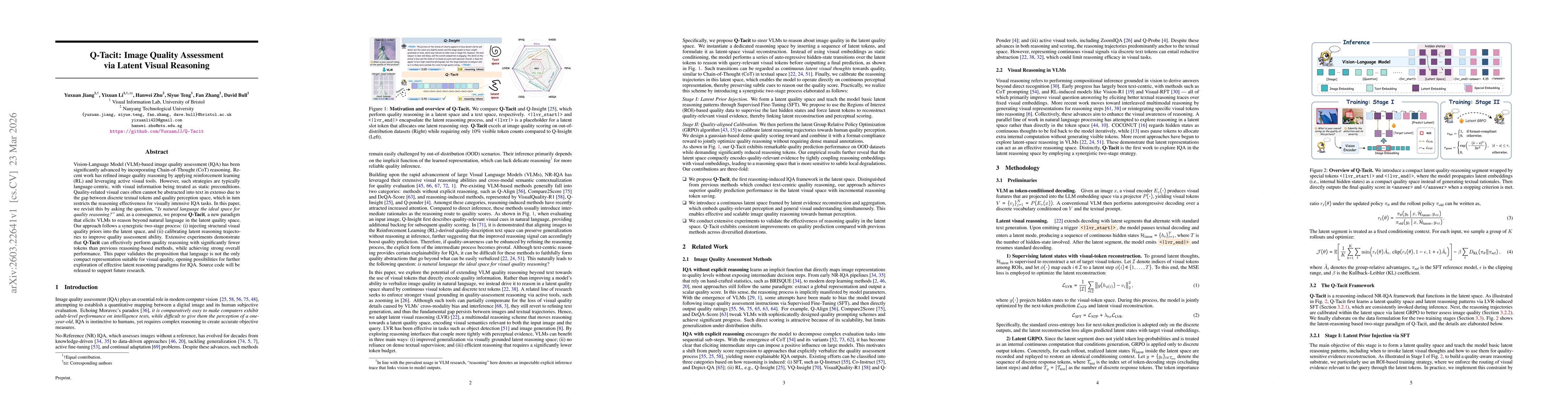 Thumbnail for Q-Tacit: Image Quality Assessment via Latent Visual Reasoning