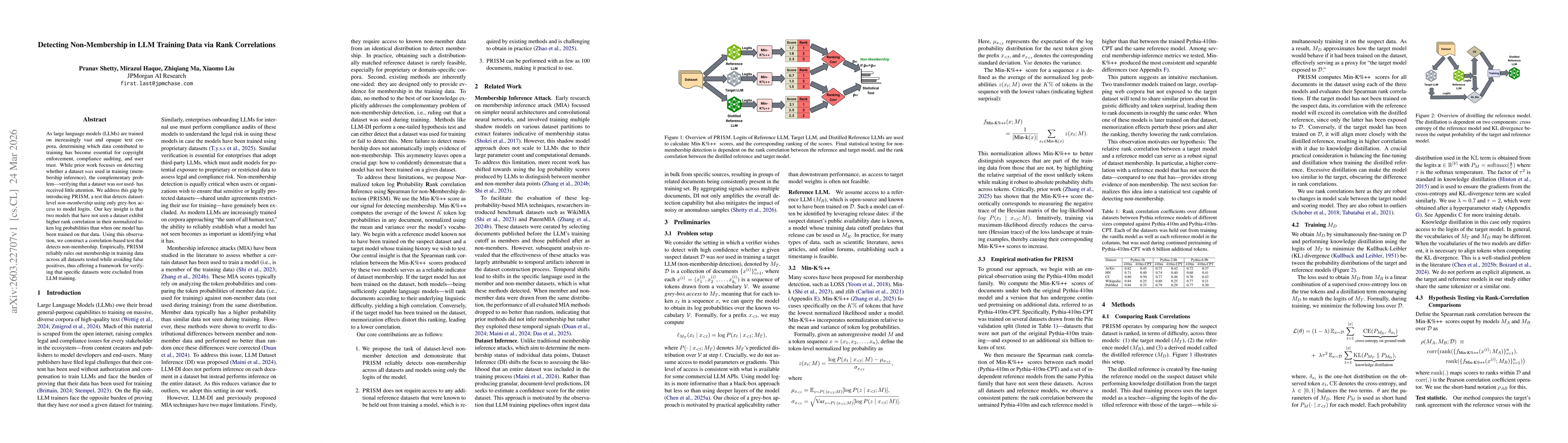 Thumbnail for Detecting Non-Membership in LLM Training Data via Rank Correlations