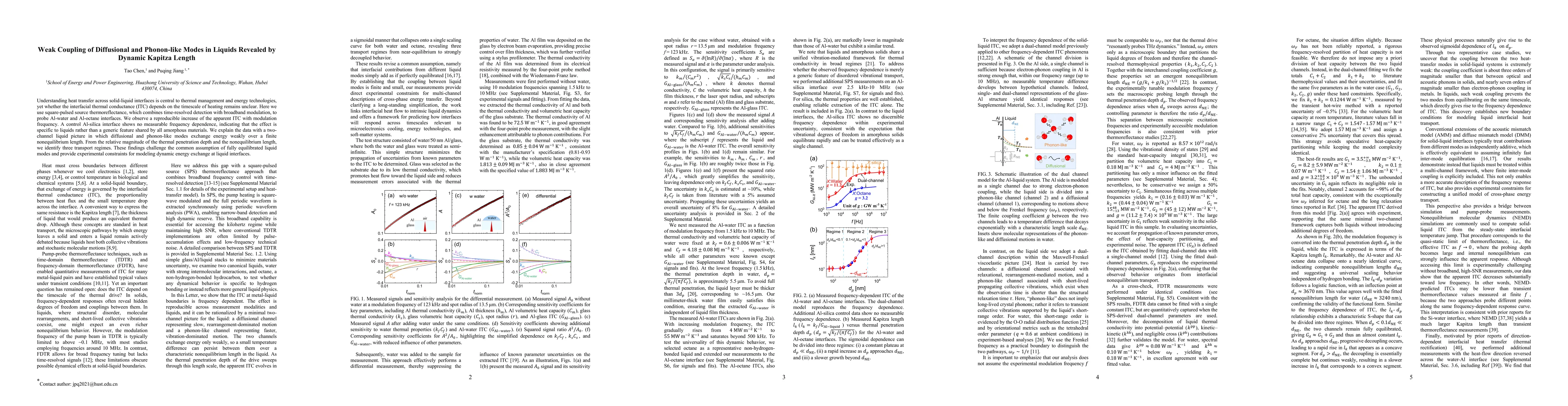 Thumbnail for Weak Coupling of Diffusional and Phonon-like Modes in Liquids Revealed by Dynamic Kapitza Length