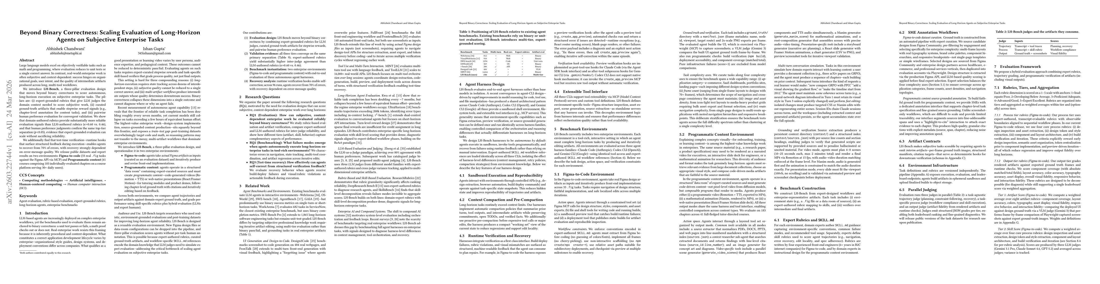 Thumbnail for Beyond Binary Correctness: Scaling Evaluation of Long-Horizon Agents on Subjective Enterprise Tasks
