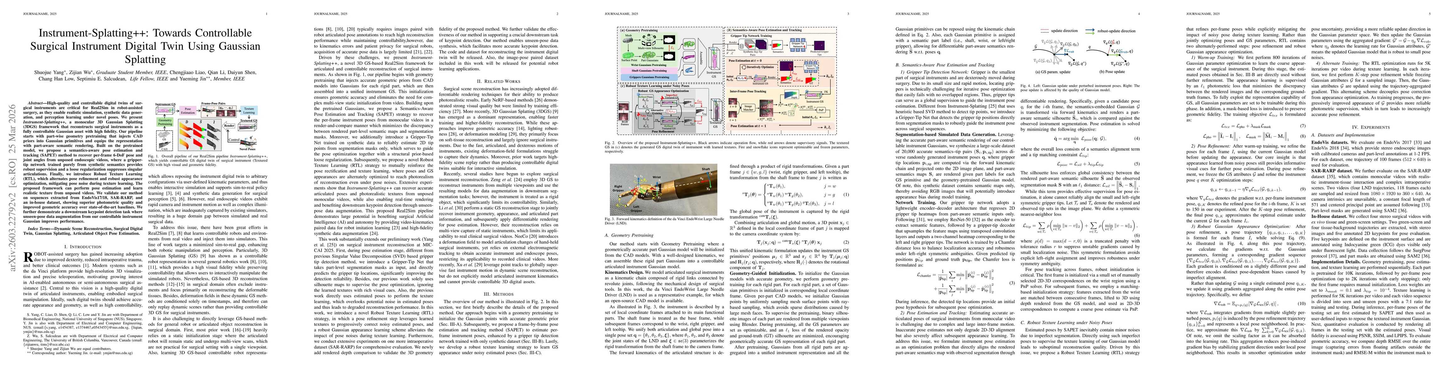 Thumbnail for Instrument-Splatting++: Towards Controllable Surgical Instrument Digital Twin Using Gaussian Splatting