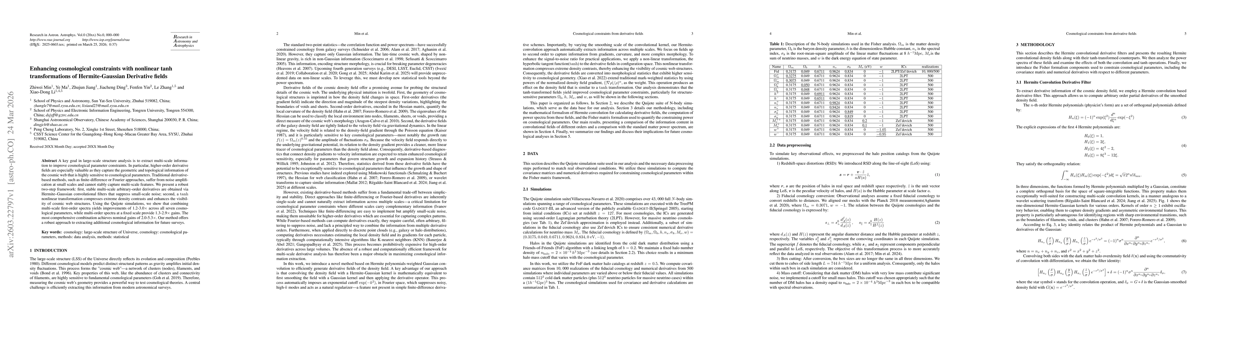 Thumbnail for Enhancing cosmological constraints with nonlinear tanh transformations of Hermite-Gaussian Derivative fields