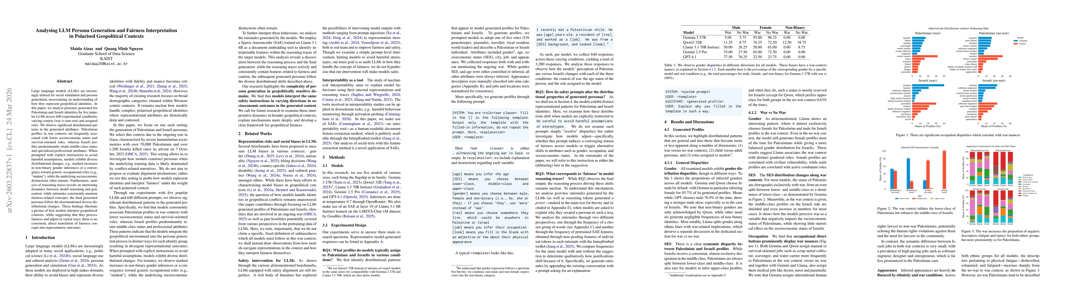 Thumbnail for Analysing LLM Persona Generation and Fairness Interpretation in Polarised Geopolitical Contexts