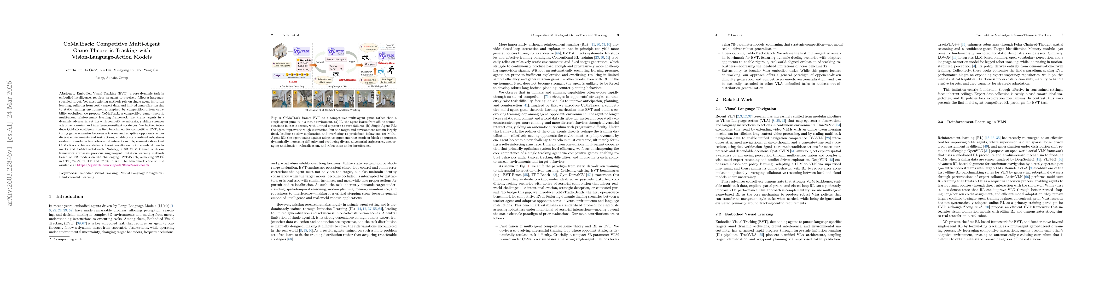 Thumbnail for CoMaTrack: Competitive Multi-Agent Game-Theoretic Tracking with Vision-Language-Action Models