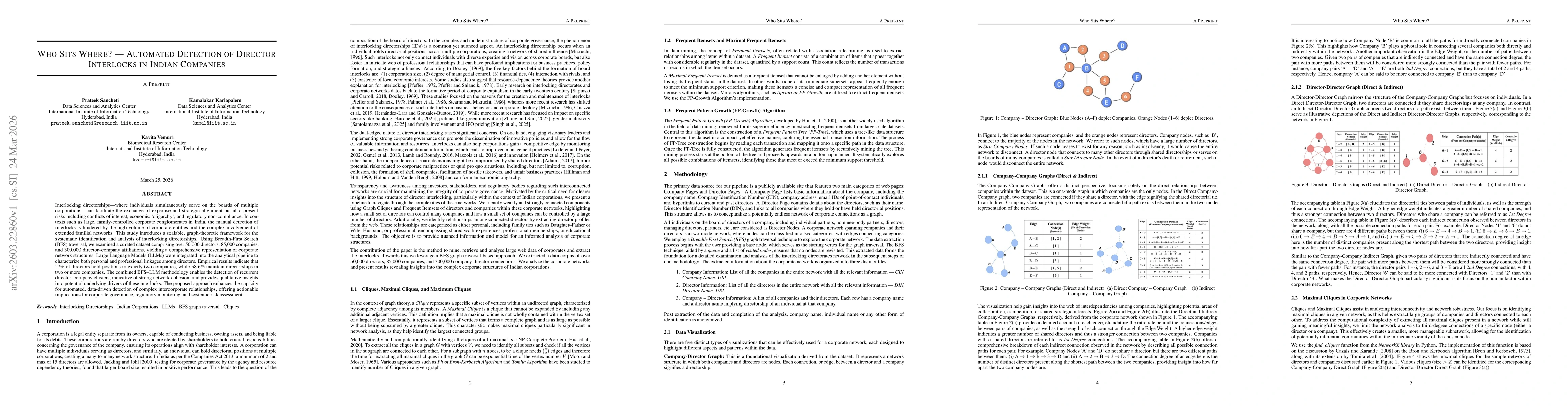 Thumbnail for Who Sits Where? Automated Detection of Director Interlocks in Indian Companies