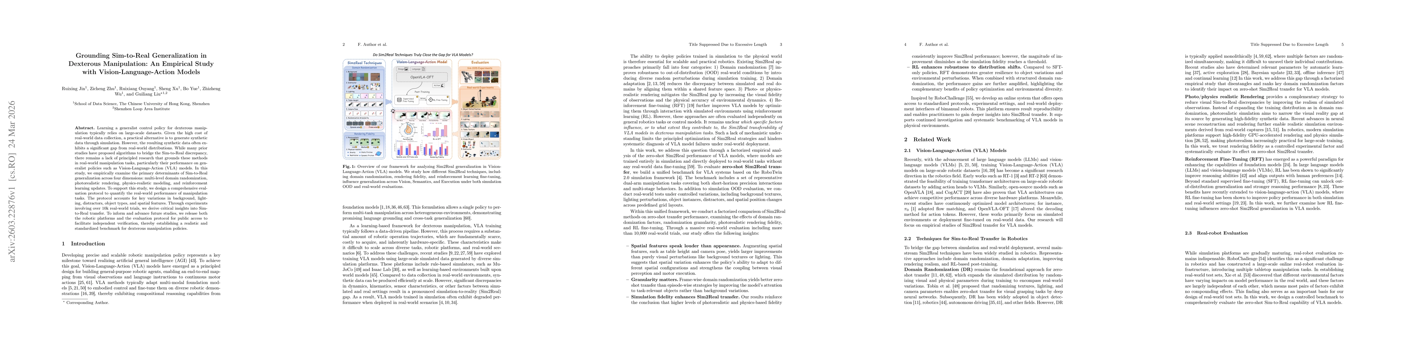 Thumbnail for Grounding Sim-to-Real Generalization in Dexterous Manipulation: An Empirical Study with Vision-Language-Action Models