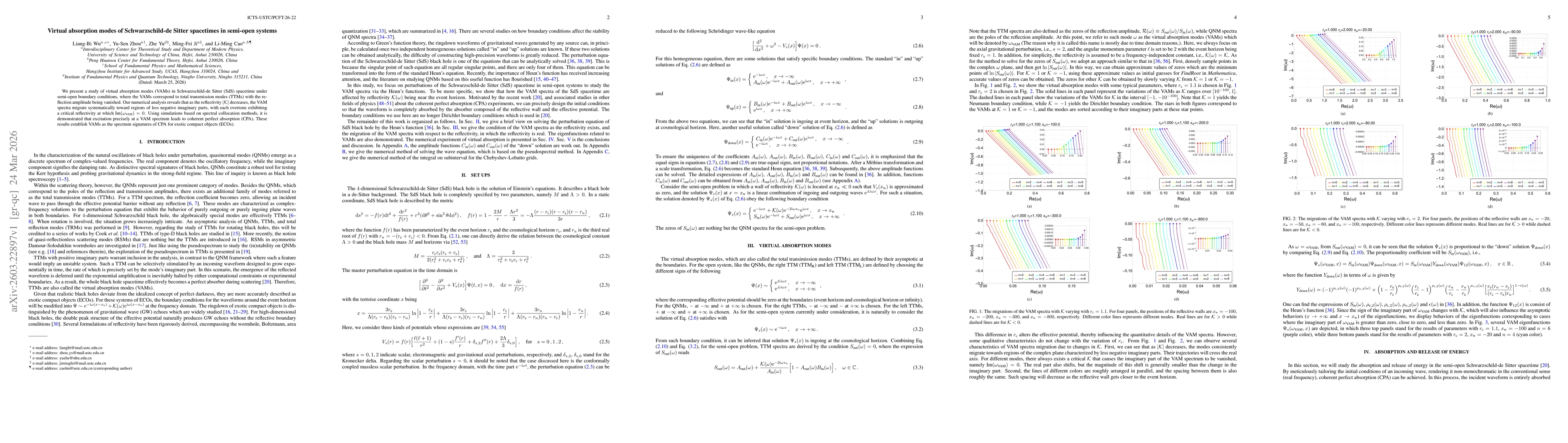 Thumbnail for Virtual absorption modes of Schwarzschild-de Sitter spacetimes in semi-open systems