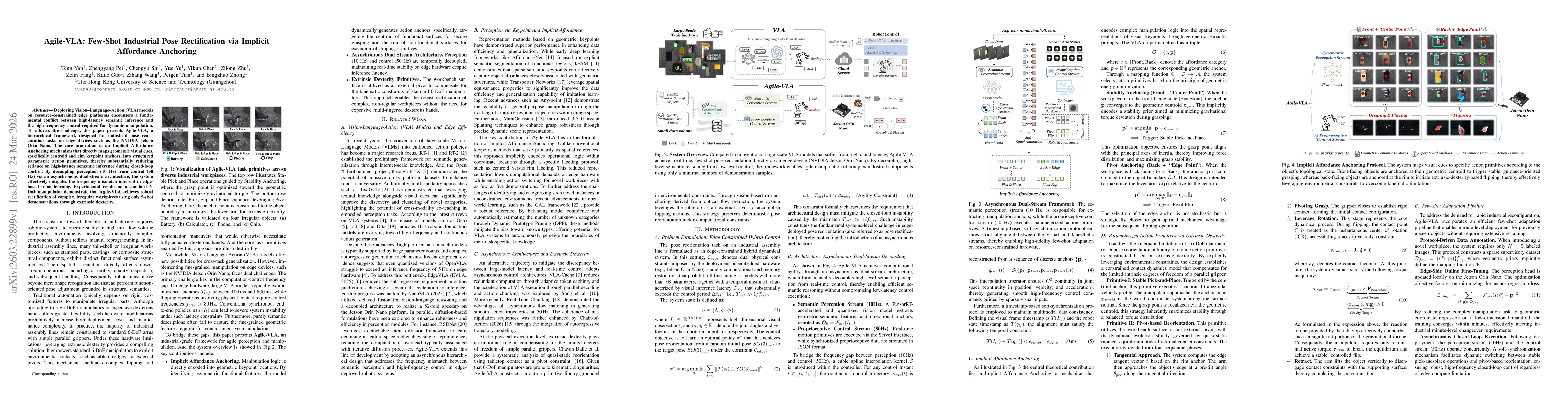 Thumbnail for Agile-VLA: Few-Shot Industrial Pose Rectification via Implicit Affordance Anchoring