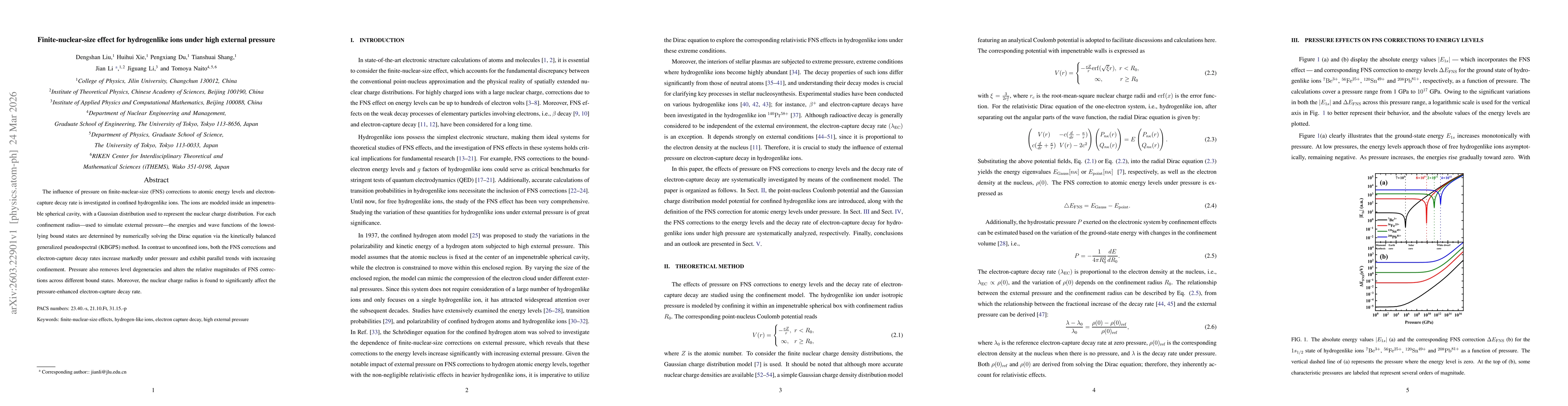 Thumbnail for Finite-nuclear-size effect for hydrogenlike ions under high external pressure