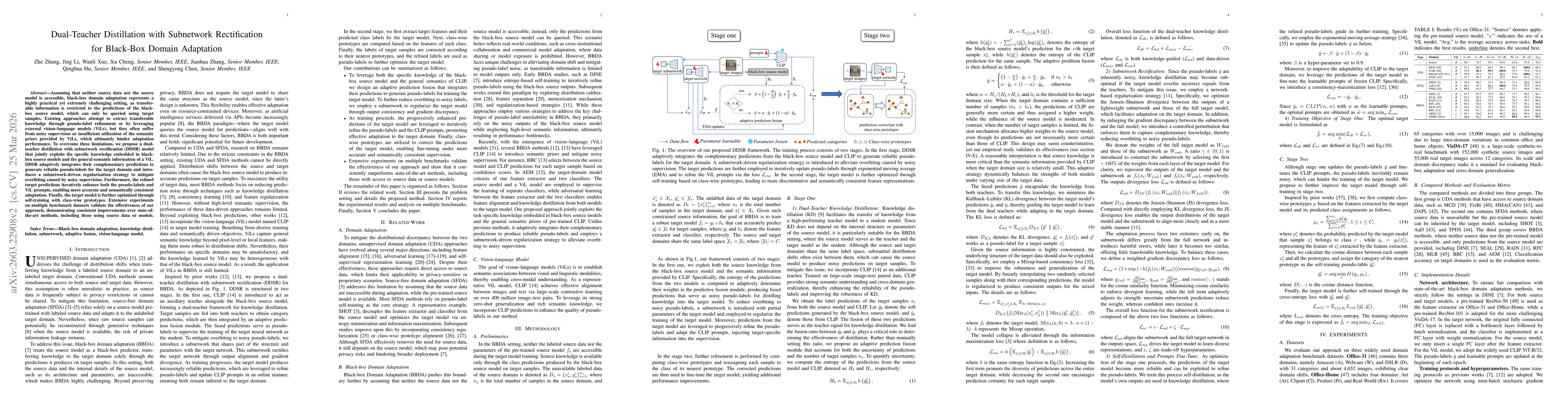 Thumbnail for Dual-Teacher Distillation with Subnetwork Rectification for Black-Box Domain Adaptation
