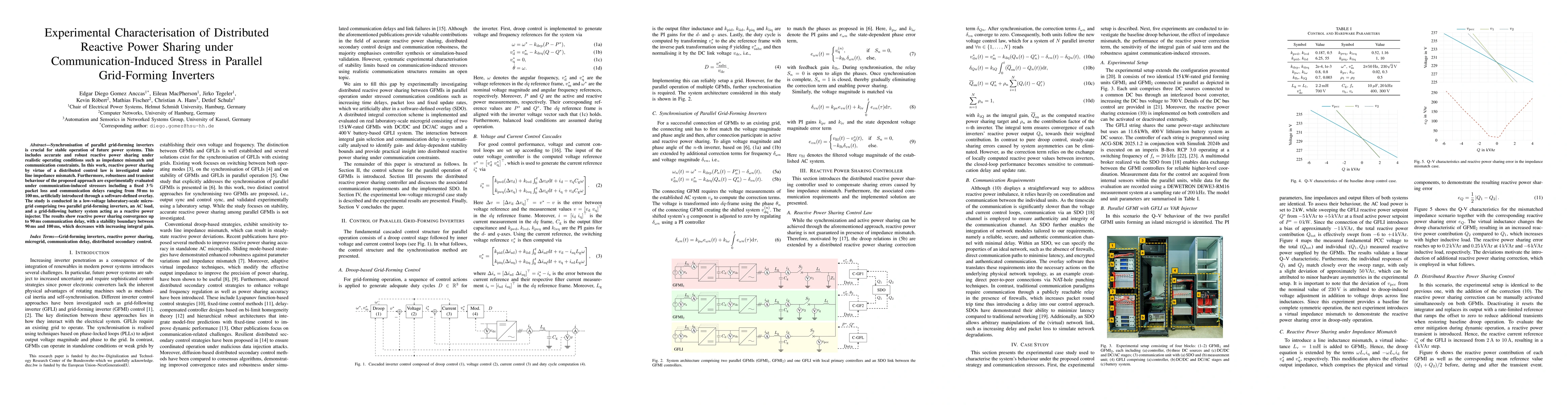 Thumbnail for Experimental Characterisation of Distributed Reactive Power Sharing under Communication-Induced Stress in Parallel Grid-Forming Inverters