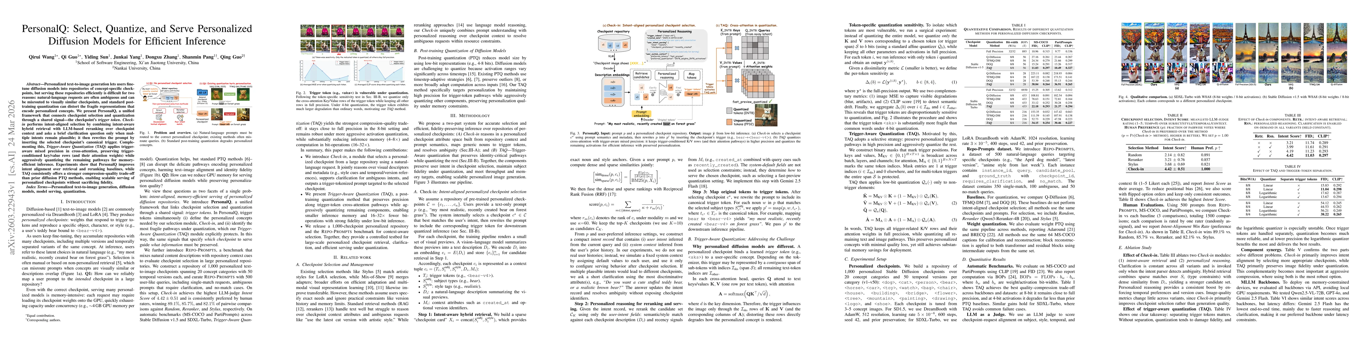 Thumbnail for PersonalQ: Select, Quantize, and Serve Personalized Diffusion Models for Efficient Inference