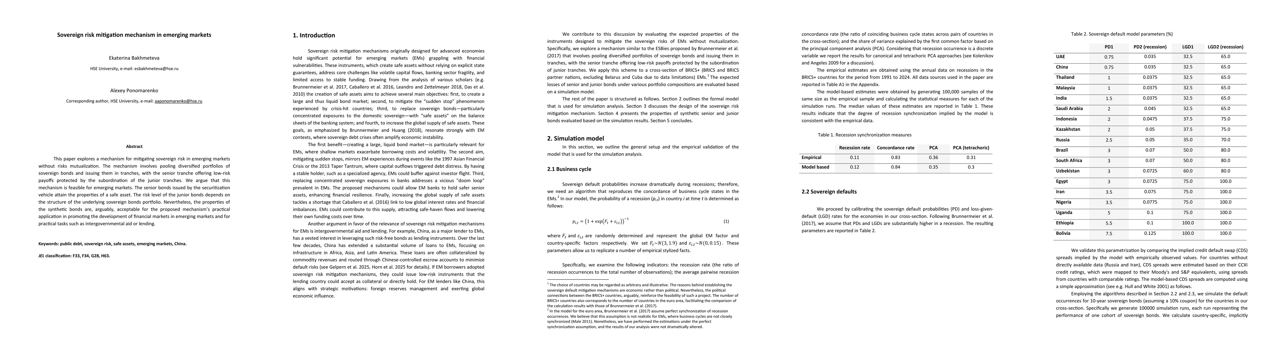 Thumbnail for Sovereign risk mitigation mechanism in emerging markets