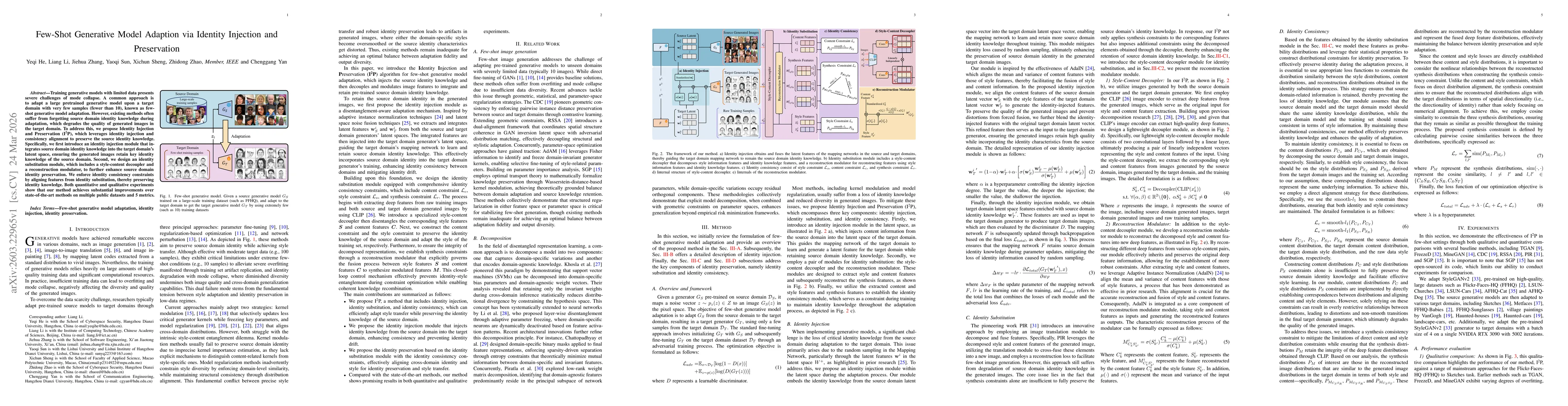 Thumbnail for Few-Shot Generative Model Adaption via Identity Injection and Preservation