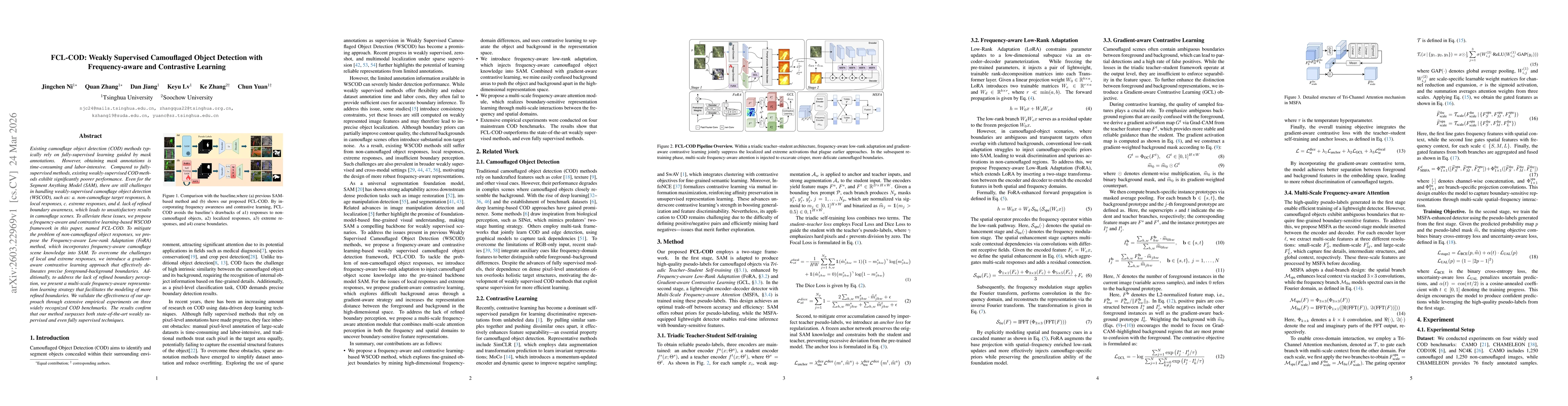 Thumbnail for FCL-COD: Weakly Supervised Camouflaged Object Detection with Frequency-aware and Contrastive Learning