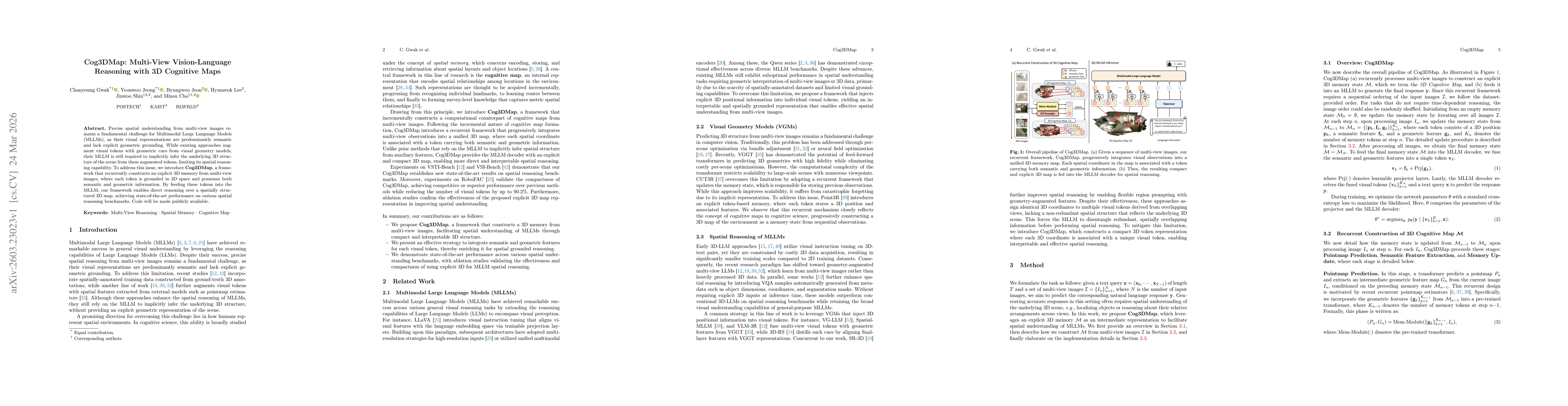 Thumbnail for Cog3DMap: Multi-View Vision-Language Reasoning with 3D Cognitive Maps