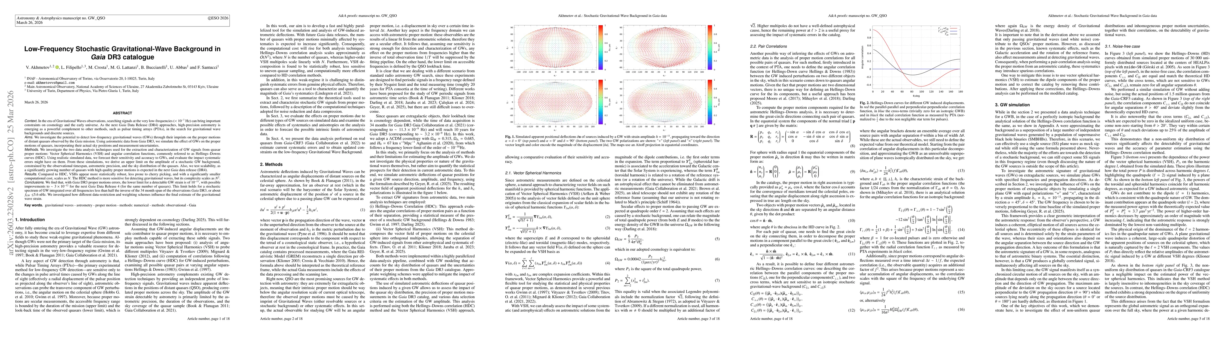 Thumbnail for Low-Frequency Stochastic Gravitational-Wave Background in Gaia DR3 catalogue