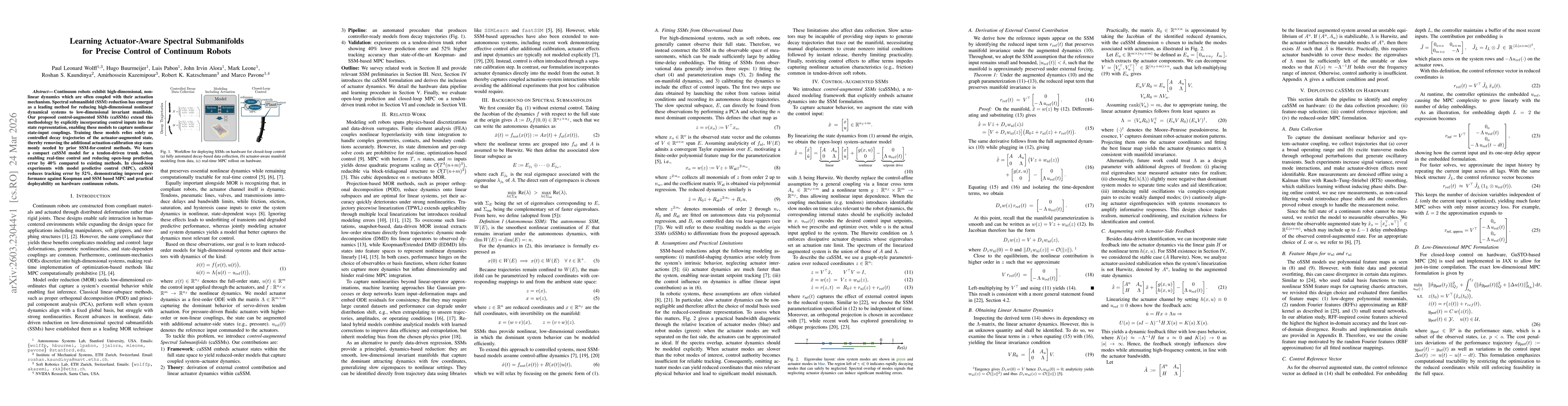 Thumbnail for Learning Actuator-Aware Spectral Submanifolds for Precise Control of Continuum Robots