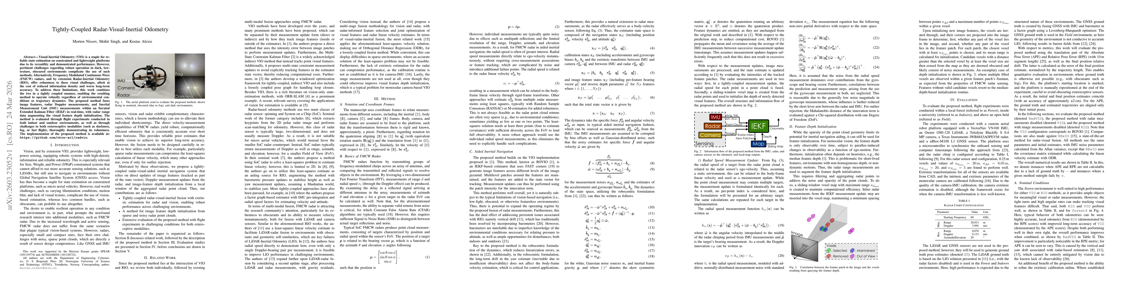 Thumbnail for Tightly-Coupled Radar-Visual-Inertial Odometry