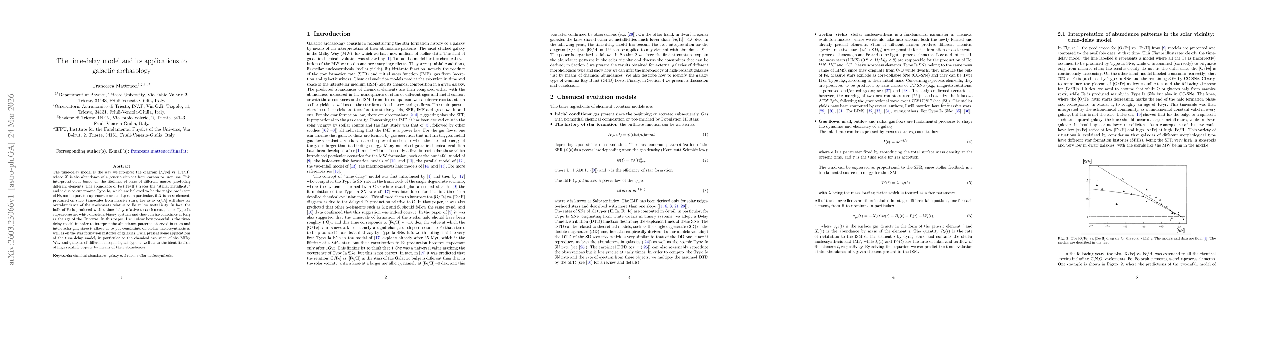 Thumbnail for The time-delay model and its applications to galactic archaeology