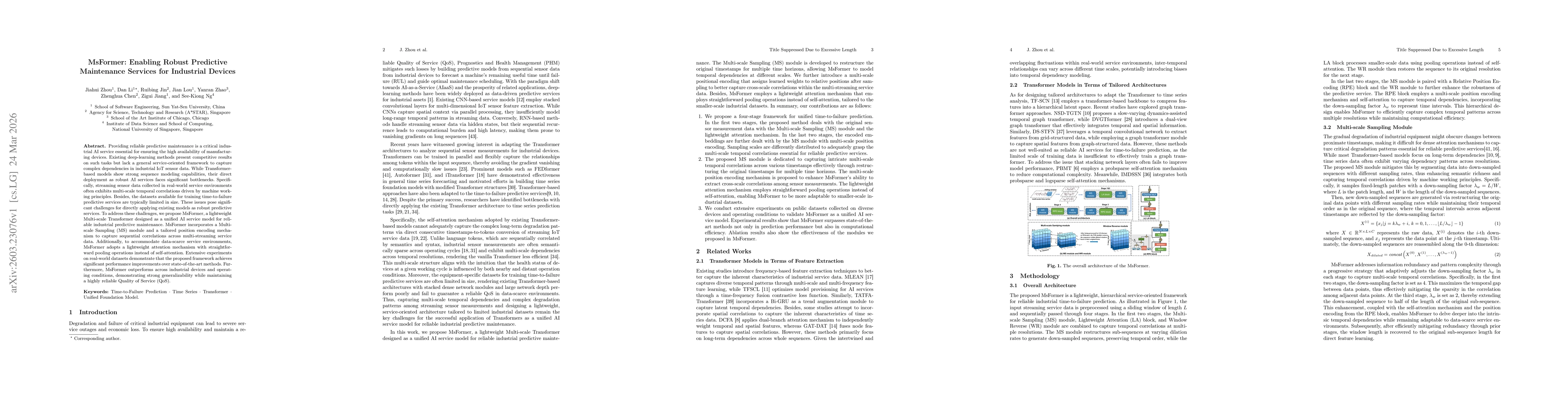 Thumbnail for MsFormer: Enabling Robust Predictive Maintenance Services for Industrial Devices