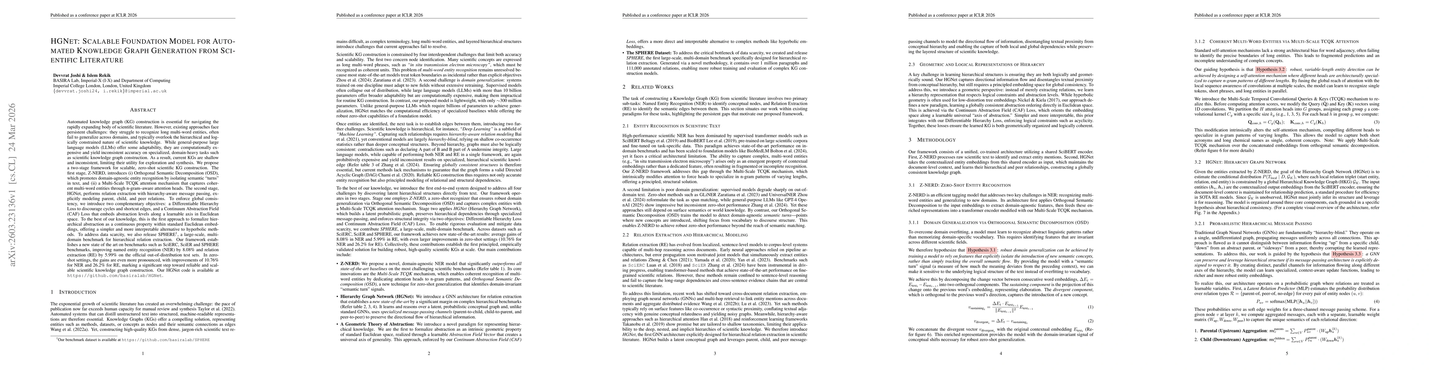 Thumbnail for HGNet: Scalable Foundation Model for Automated Knowledge Graph Generation from Scientific Literature